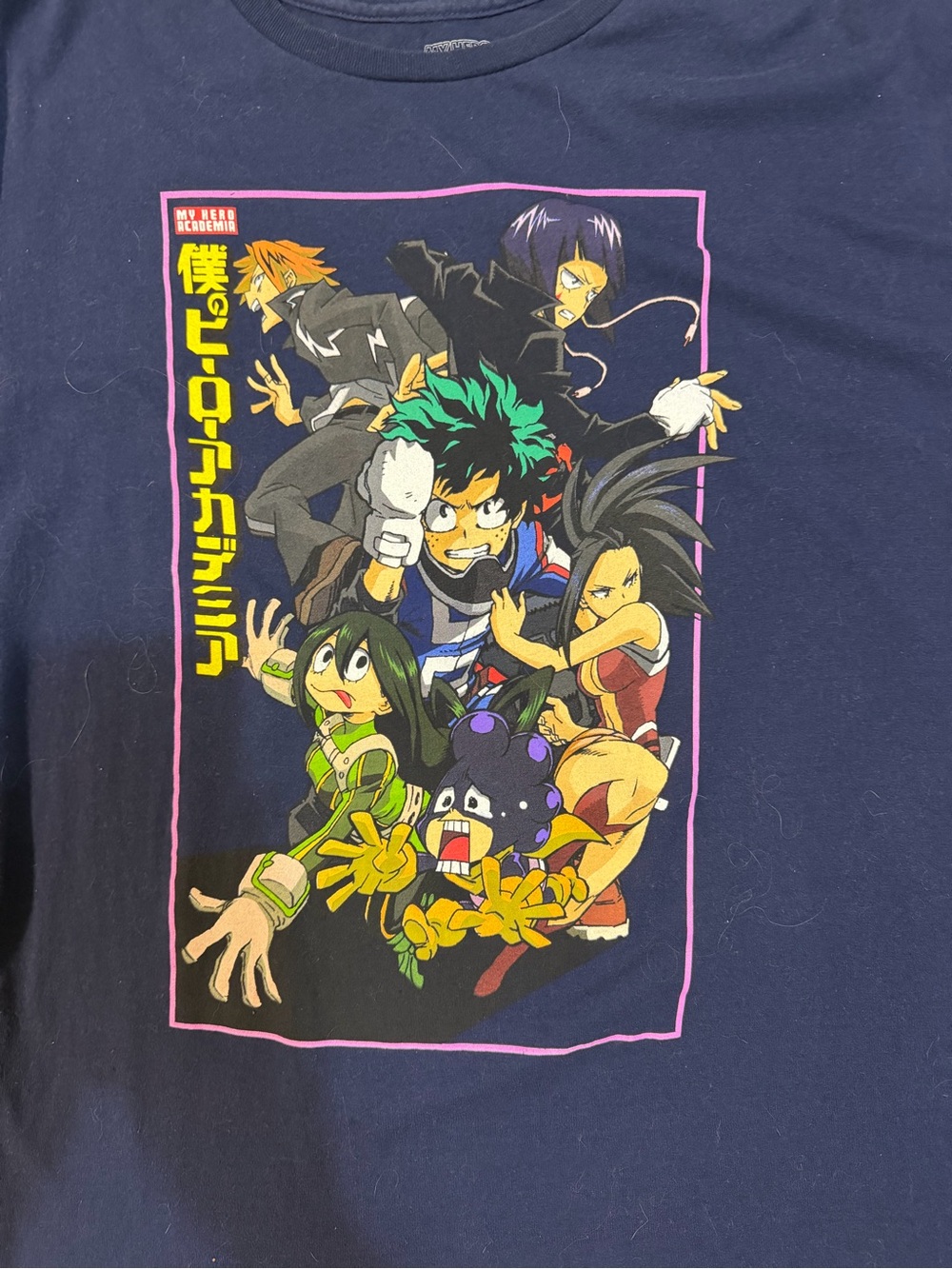 My Hero Academia Anime Graphic T-Shirt Adult 2XL Navy Blue Funimation 2021